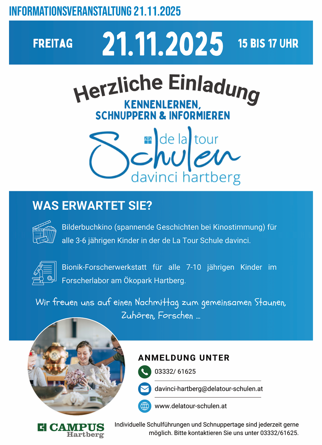 Einladung 21.11.2025, kennenlernen, schnuppern & informieren